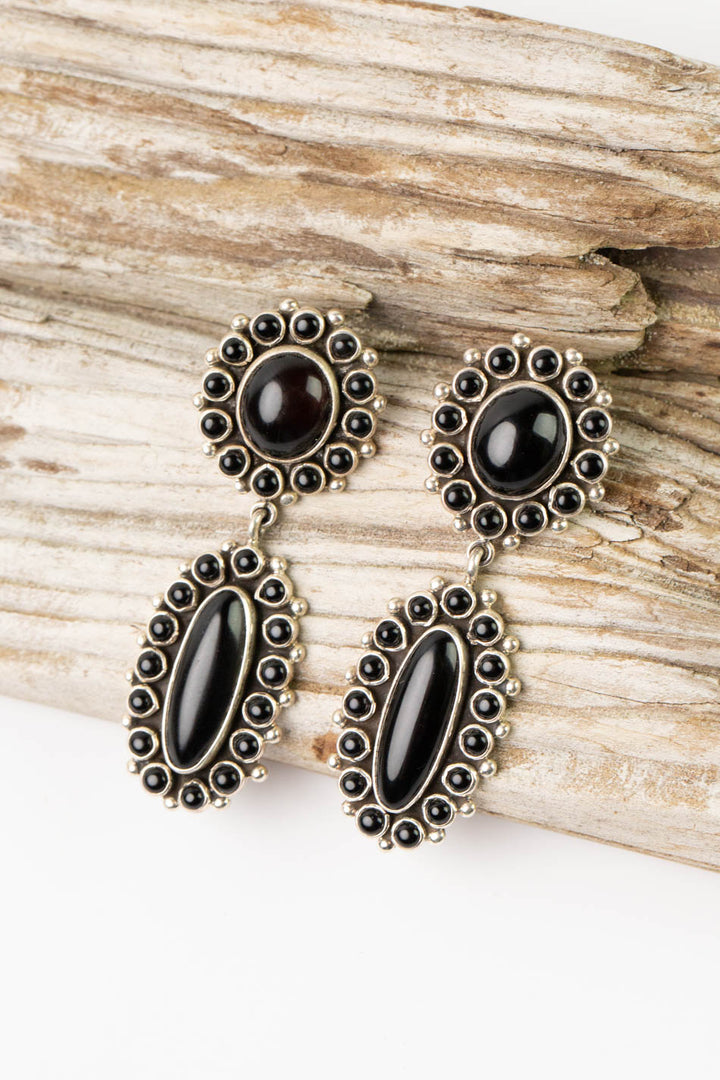 Federico Onyx Statement Earrings