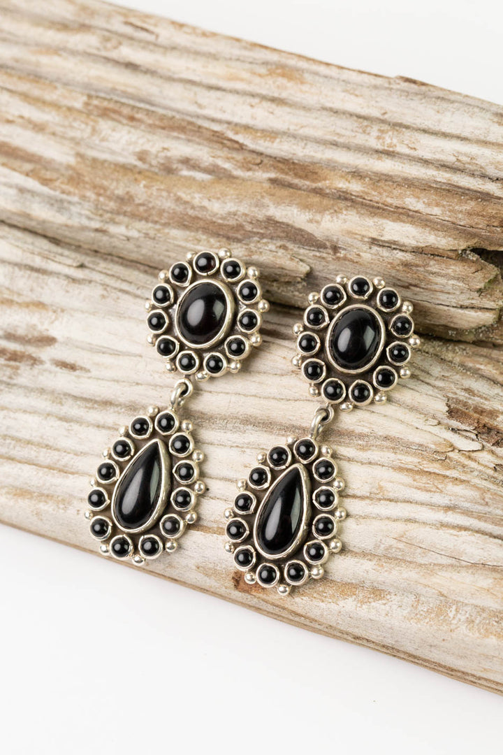 Federico Onyx Statement Earrings
