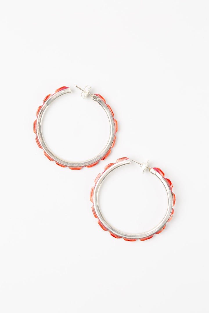 Federico Spiny Oyster Hoop Earrings