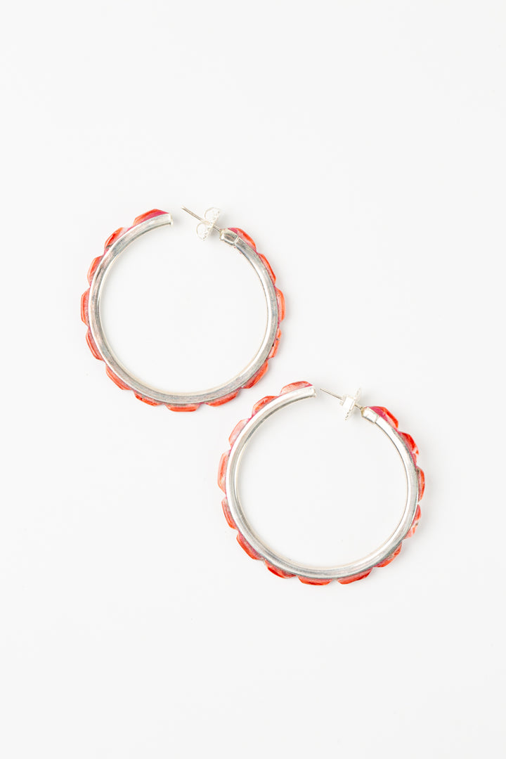 Federico Spiny Oyster Hoop Earrings