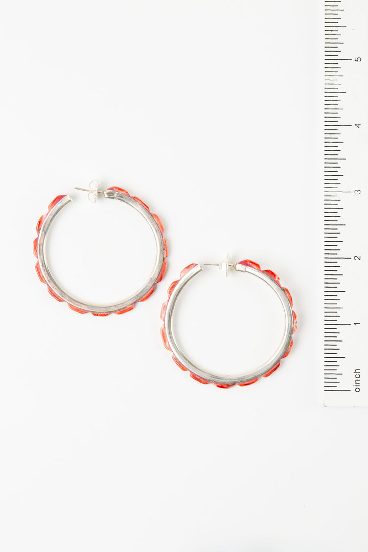 Federico Spiny Oyster Hoop Earrings