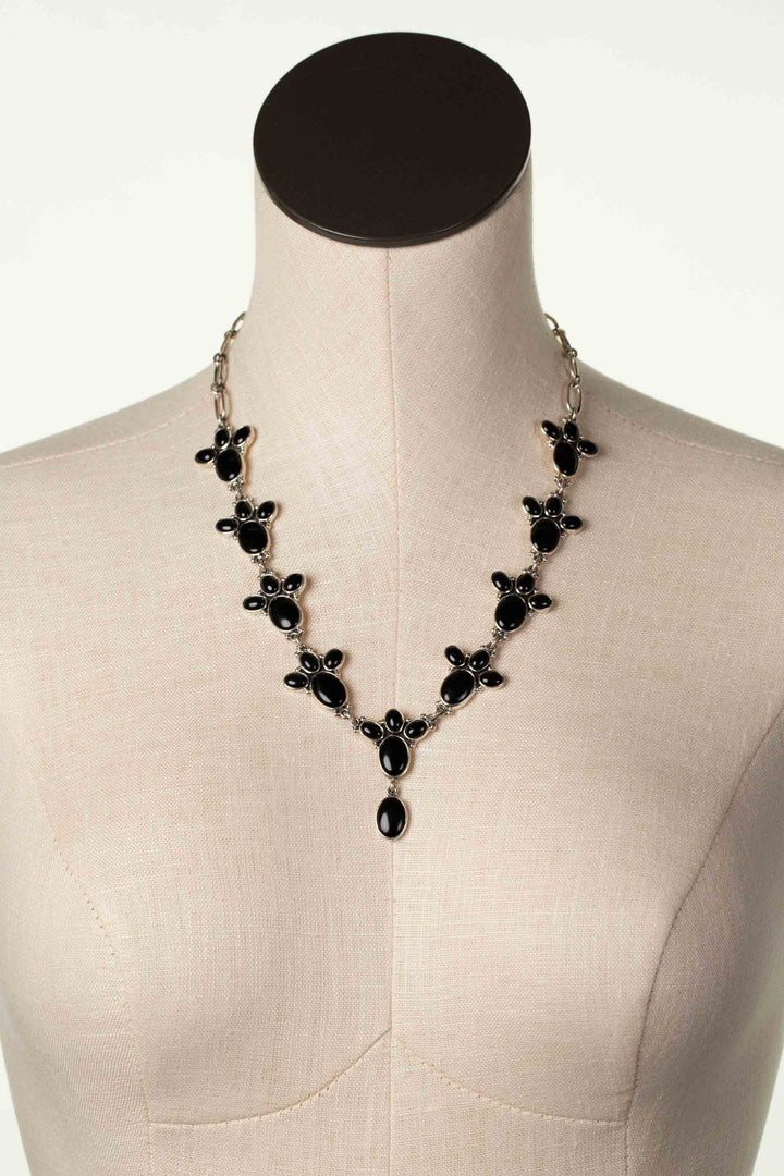 Federico 21.25-23.25" Onyx Statement Necklace