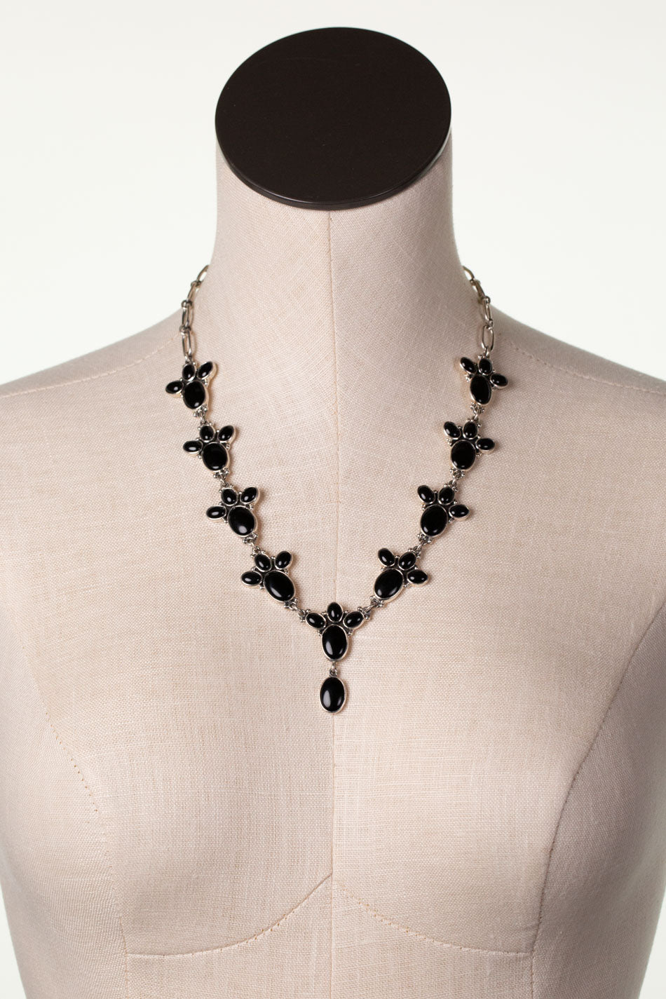 Federico 21.25-23.25" Onyx Statement Necklace