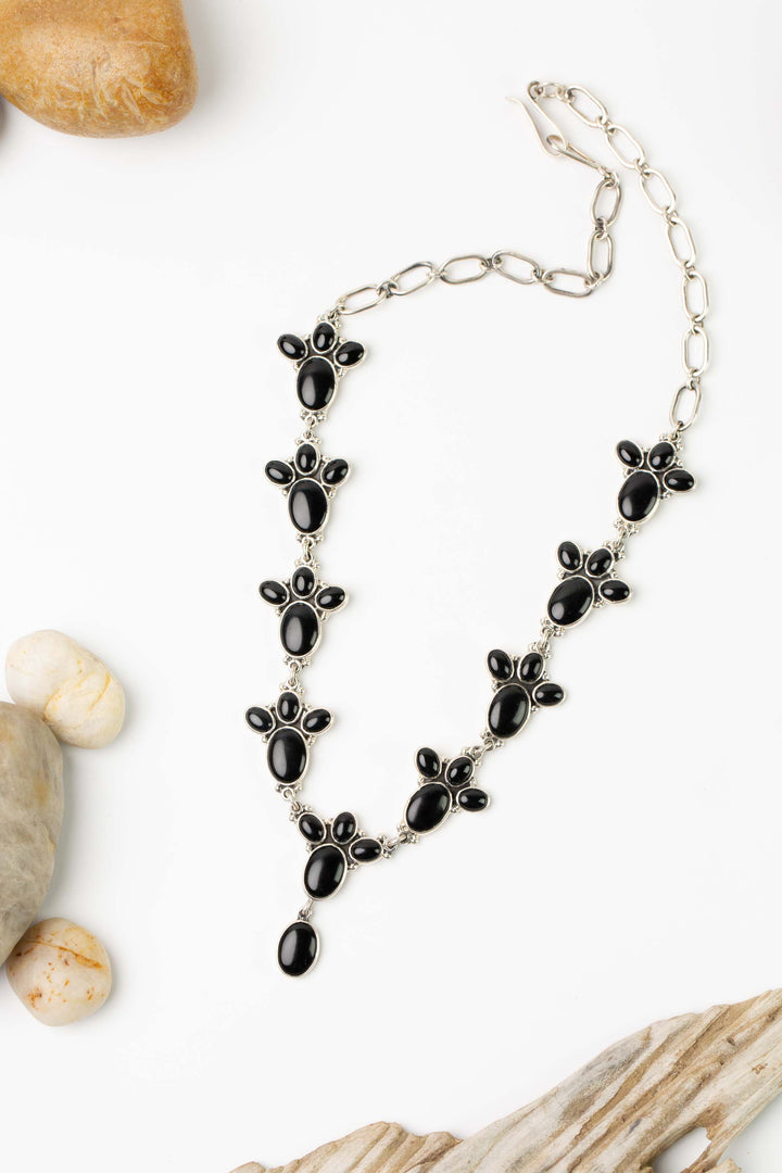 Federico 21.25-23.25" Onyx Statement Necklace