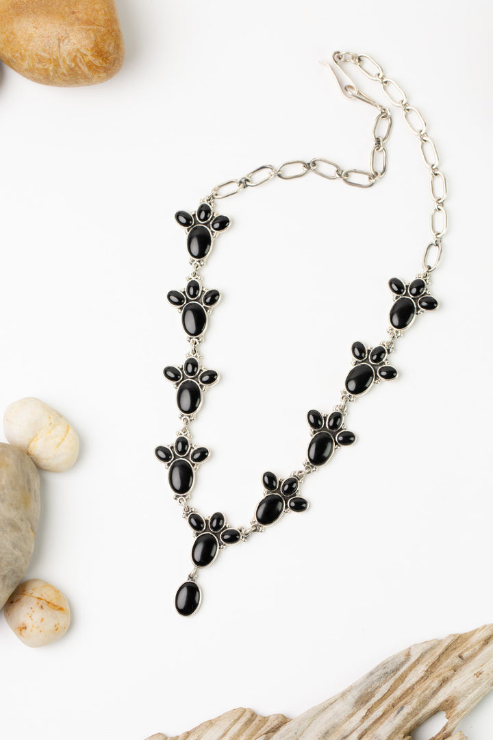 Federico 21.25-23.25" Onyx Statement Necklace