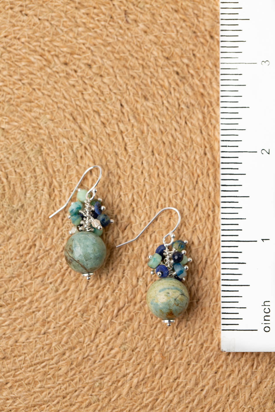 Pacifica Lapis Lazuli With Blue Jasper Cluster Earrings