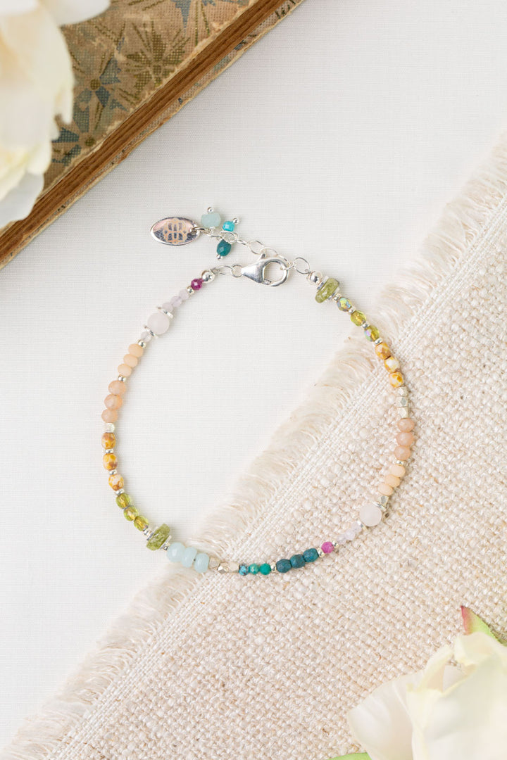 Primrose 7.5-8.5" Kunzite, Turquoise, Amazonite Simple Bracelet