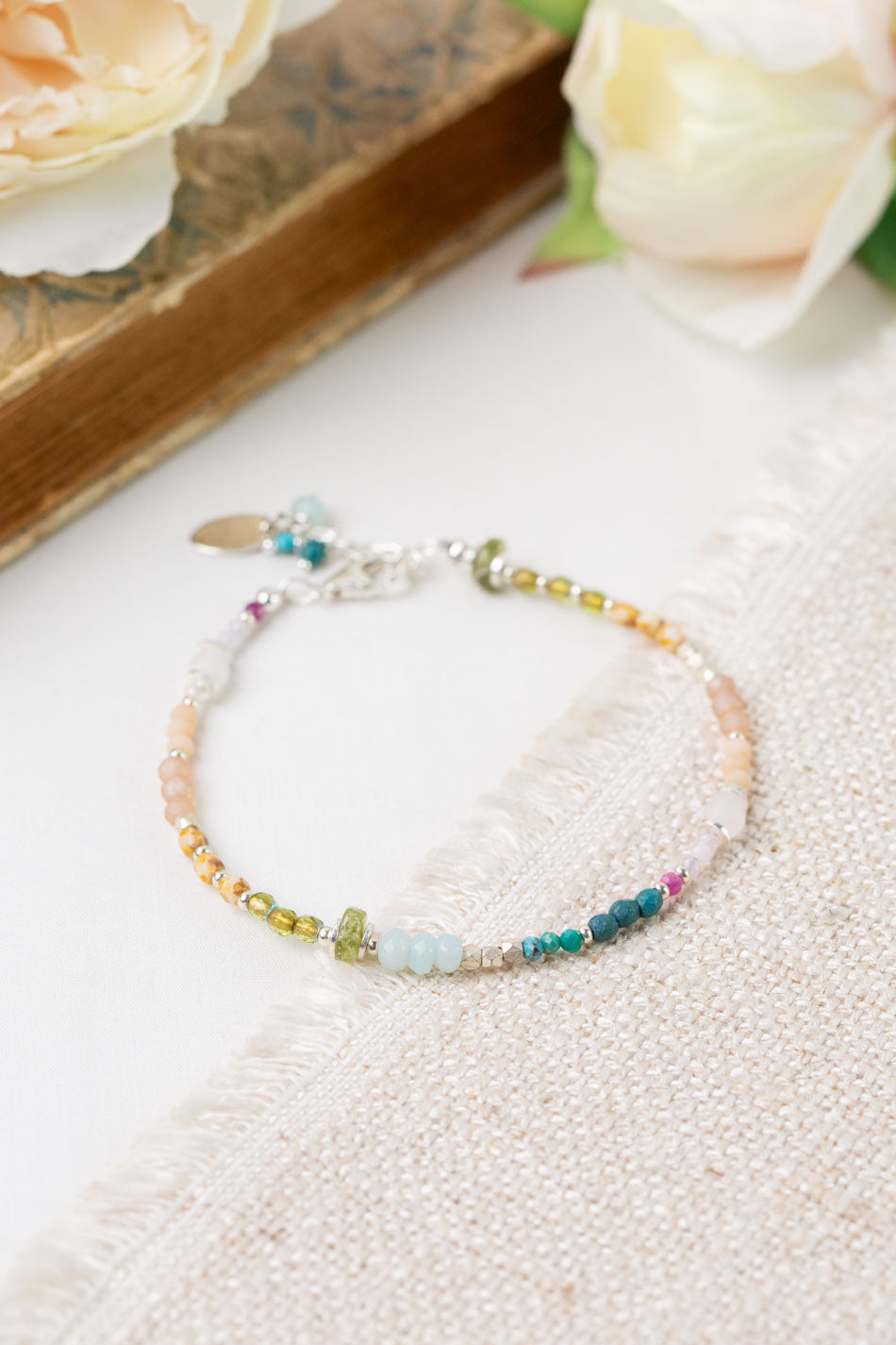 Primrose 7.5-8.5" Kunzite, Turquoise, Amazonite Simple Bracelet