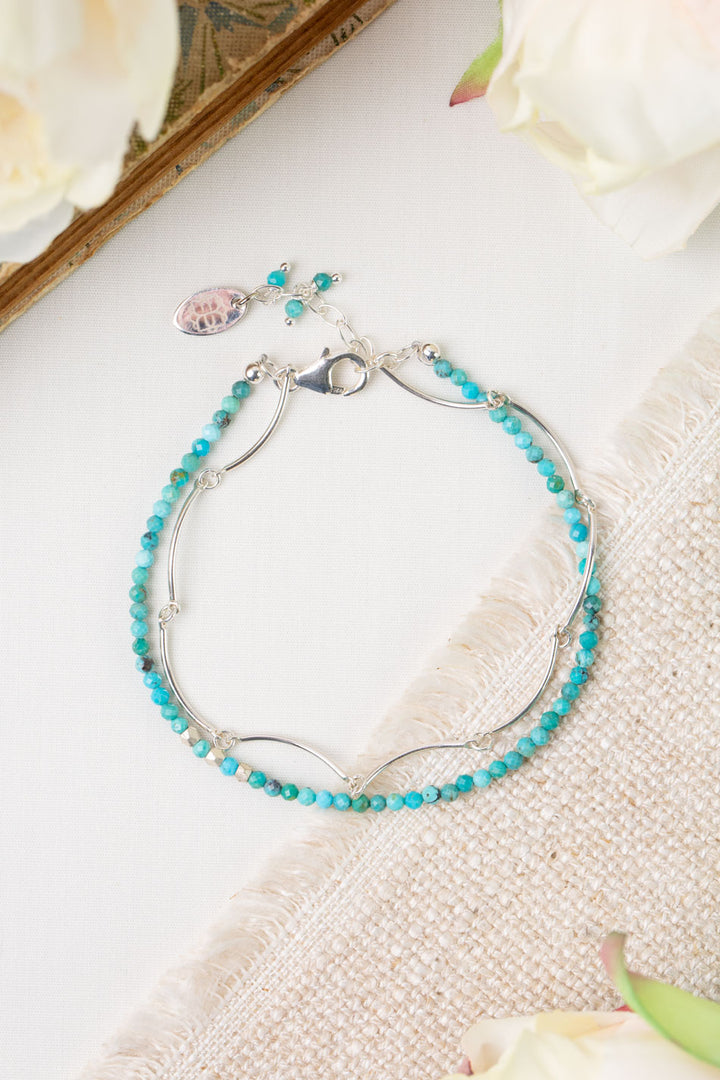 Primrose 7.5-8.5" Turquoise Multistrand Bracelet