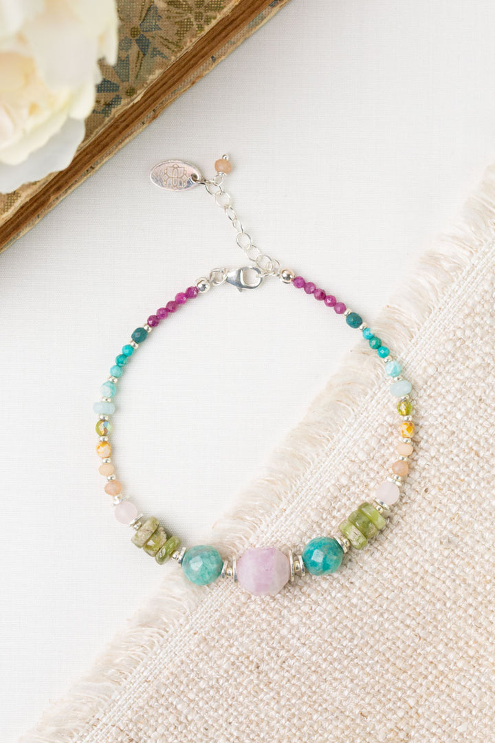 Primrose 7.5-8.5" Kunzite, Turquoise, Amazonite Simple Bracelet