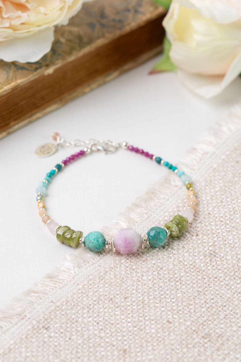 Primrose 7.5-8.5" Kunzite, Turquoise, Amazonite Simple Bracelet