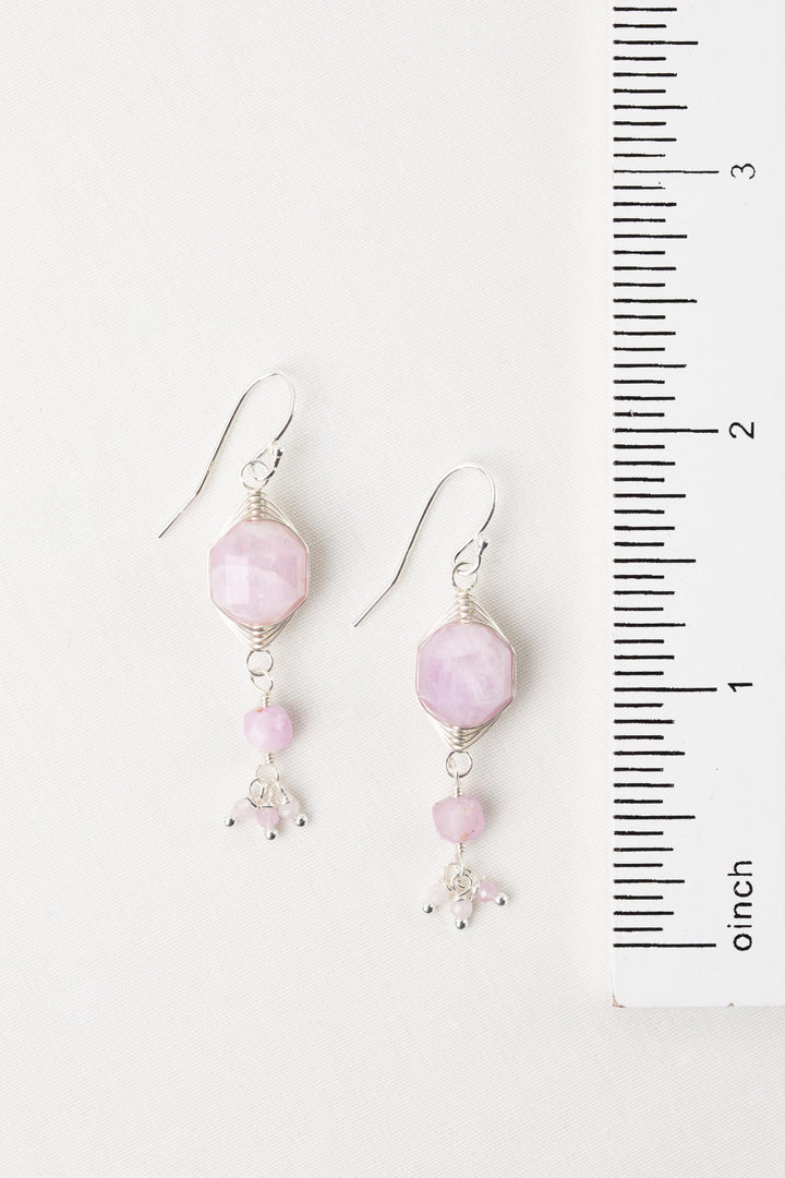 Primrose Kunzite Herringbone Earrings