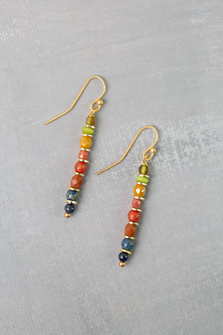 Prosperity Czech Glass, Jade Simple Earrings