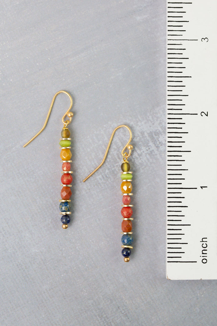 Prosperity Czech Glass, Jade Simple Earrings