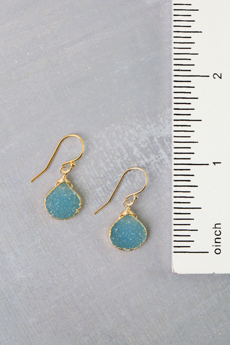 Prosperity Chalcedony Bezel Simple Earrings