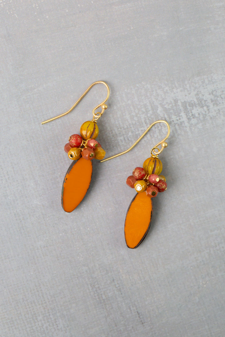 Prosperity Czech Glass Cluster Earrings