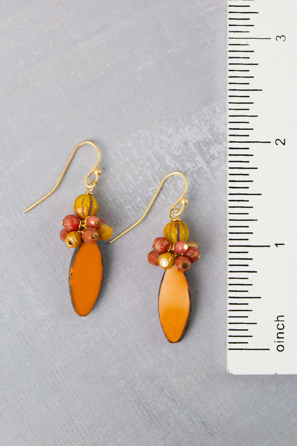 Prosperity Czech Glass Cluster Earrings