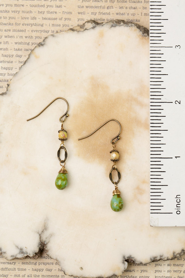 Rustic Creek Czech Glass Longer Dangle Earrings