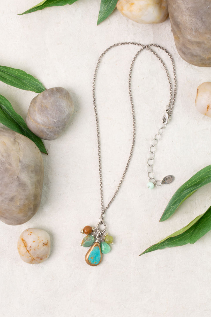 Remedy 17.5-19.5" Jade, Peruvian Opal Simple Necklace