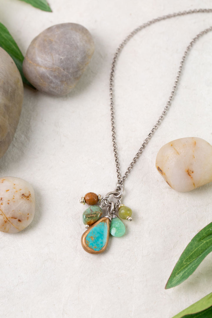 Remedy 17.5-19.5" Jade, Peruvian Opal Simple Necklace