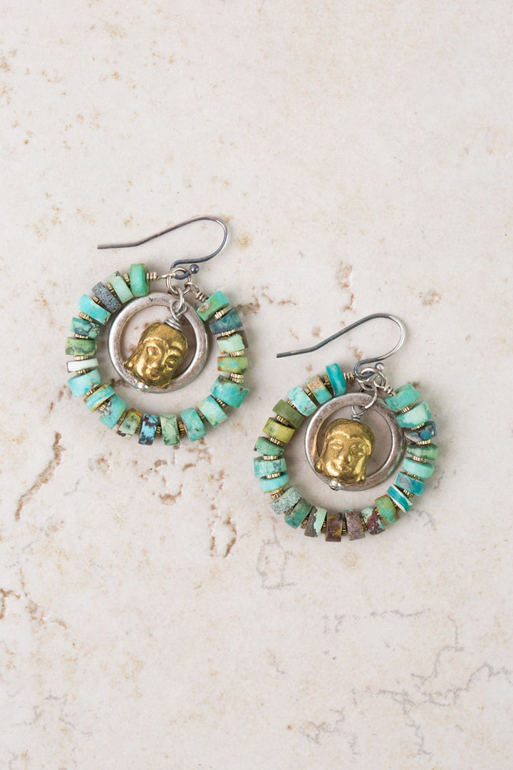 Remedy Buddha, Turquoise Statement Earrings