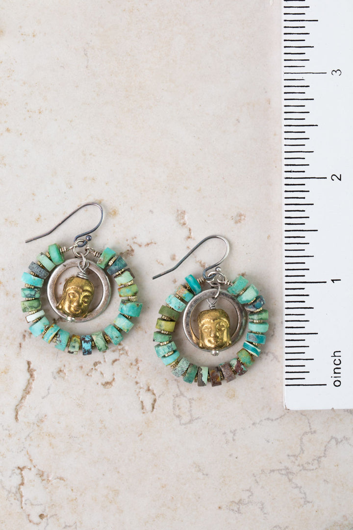 Remedy Buddha, Turquoise Statement Earrings