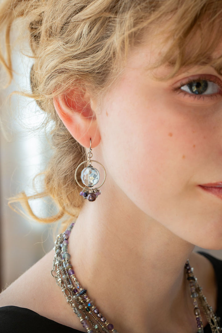 Reflections Crystal, Freshwater Pearl Statement Earrings