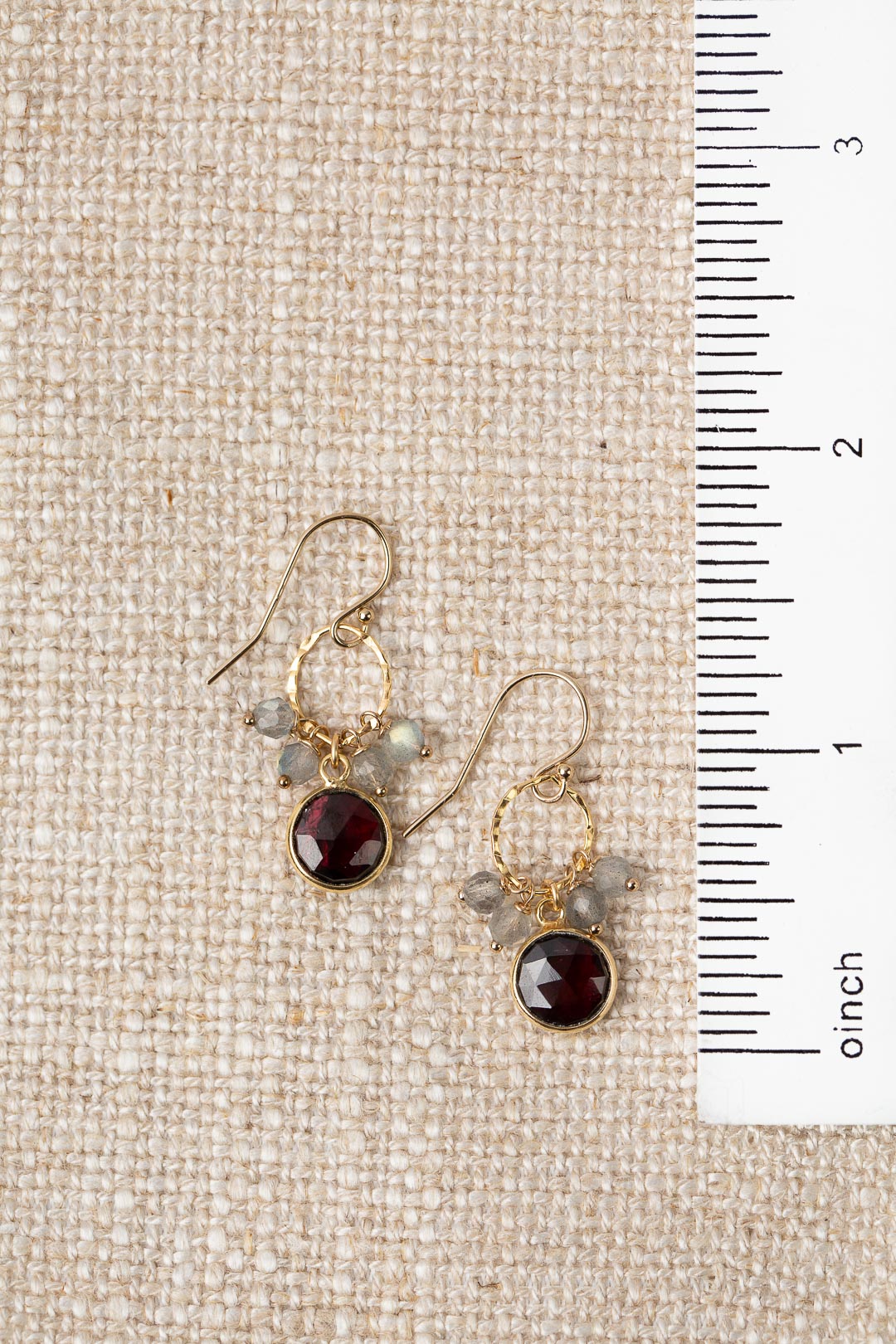 Sapphire Labradorite Cluster Earrings