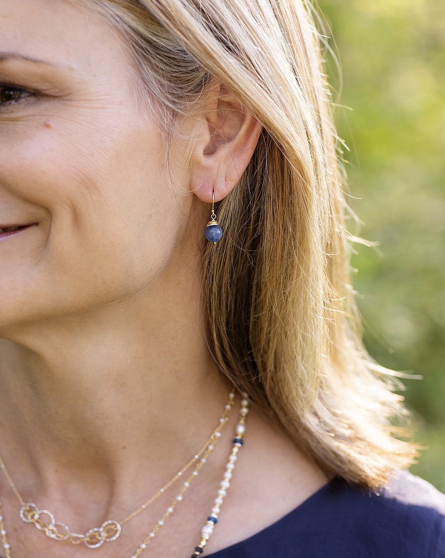Seaside Simple Kyanite Dangle Earrings