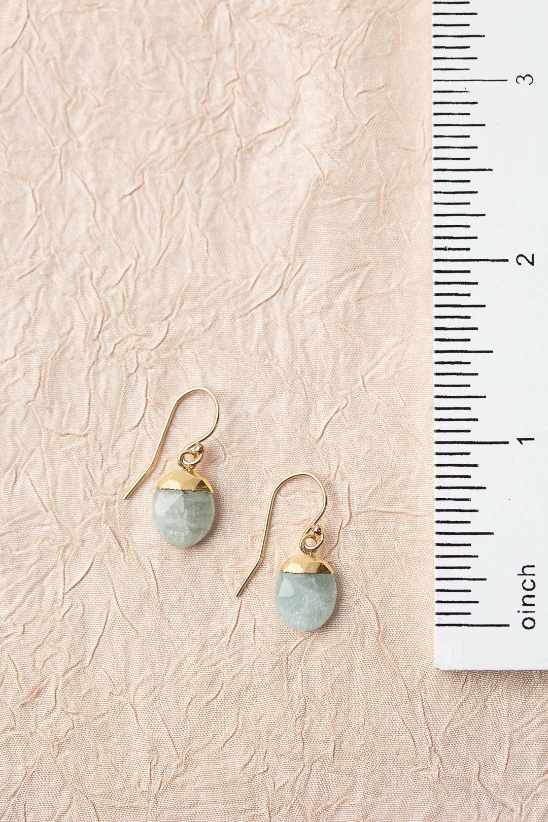 Serenity Faceted Aquamarine Simple Earrings
