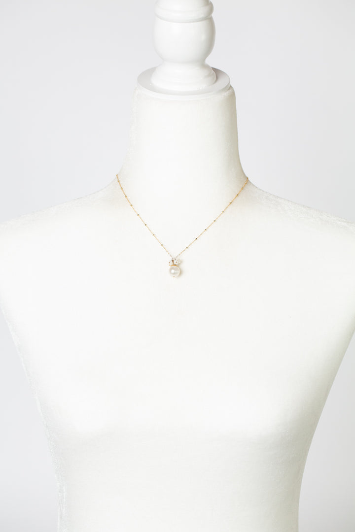 Serenity 15.5-17.5" Freshwater Pearl Simple Necklace