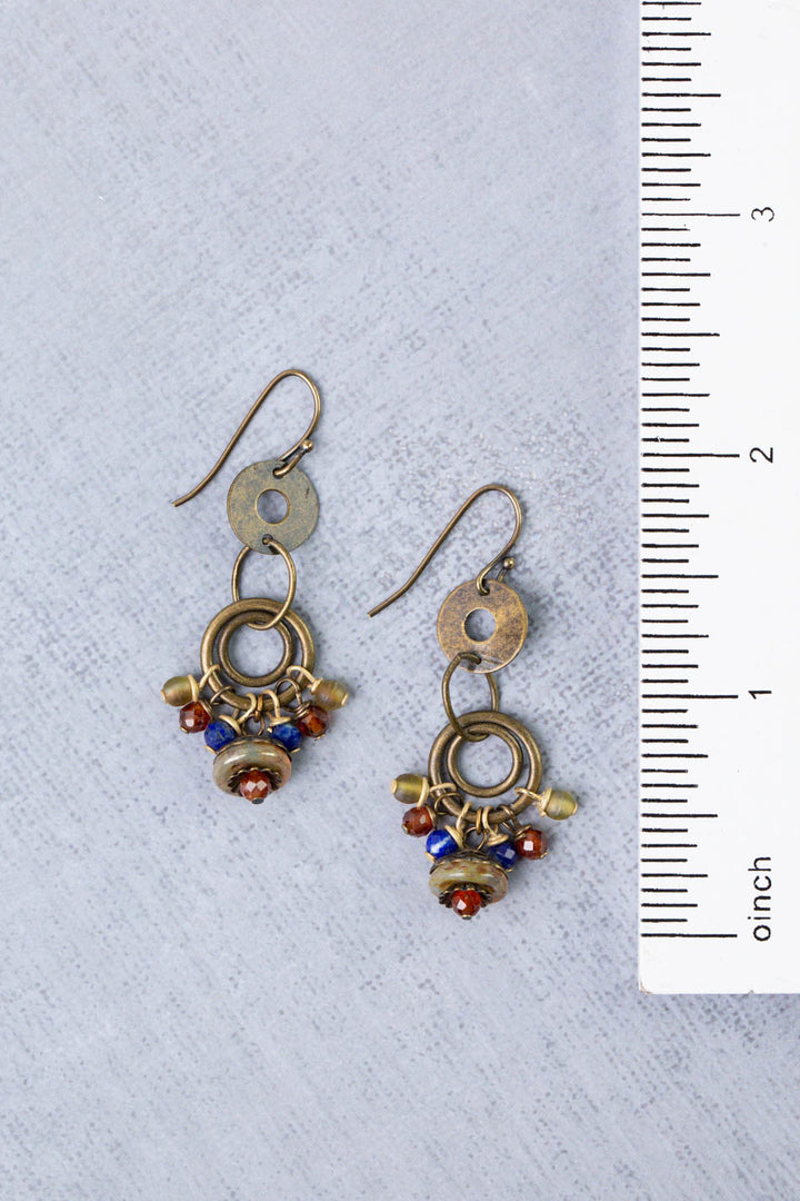 Sacred Heart Czech Glass Dangle Earrings