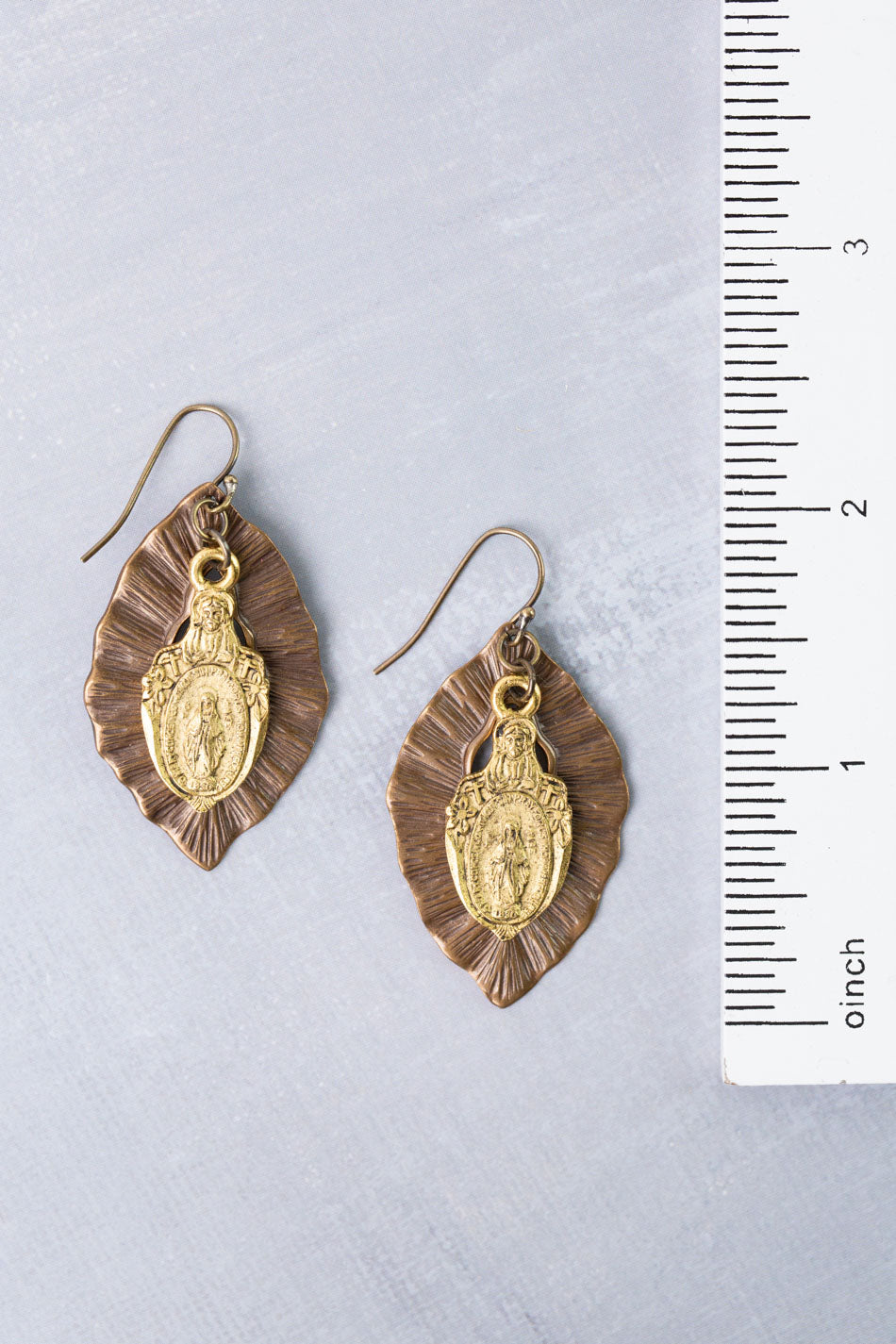 Sacred Heart Mother Mary Statement Earrings