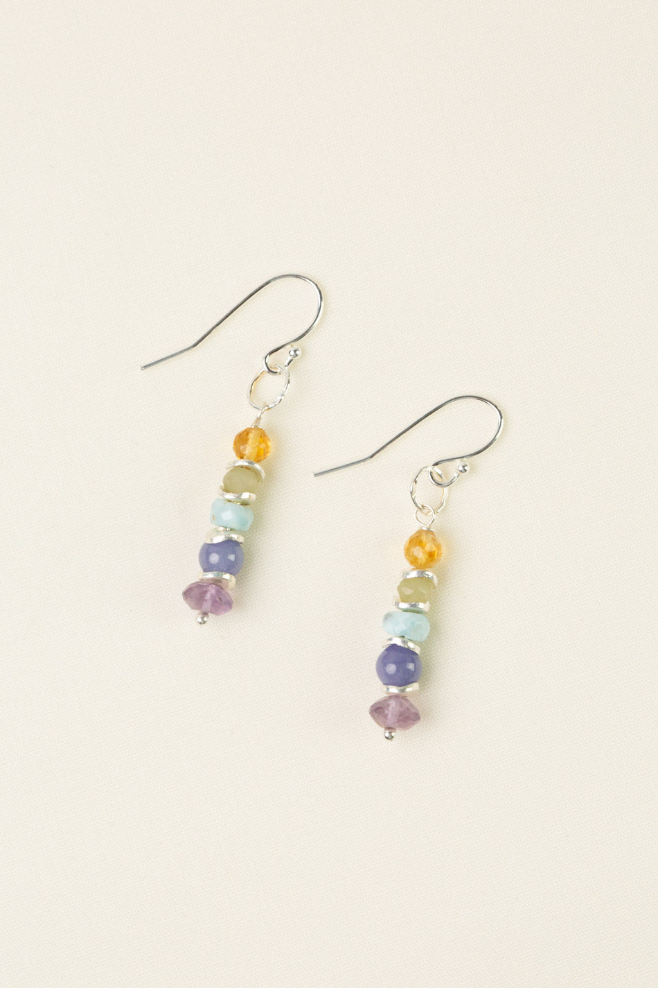 Sanctuary Tanzanite, Amethyst With Larimar Statement Earrings