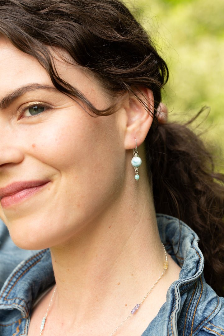 Sanctuary Larimar Herringbone Earrings