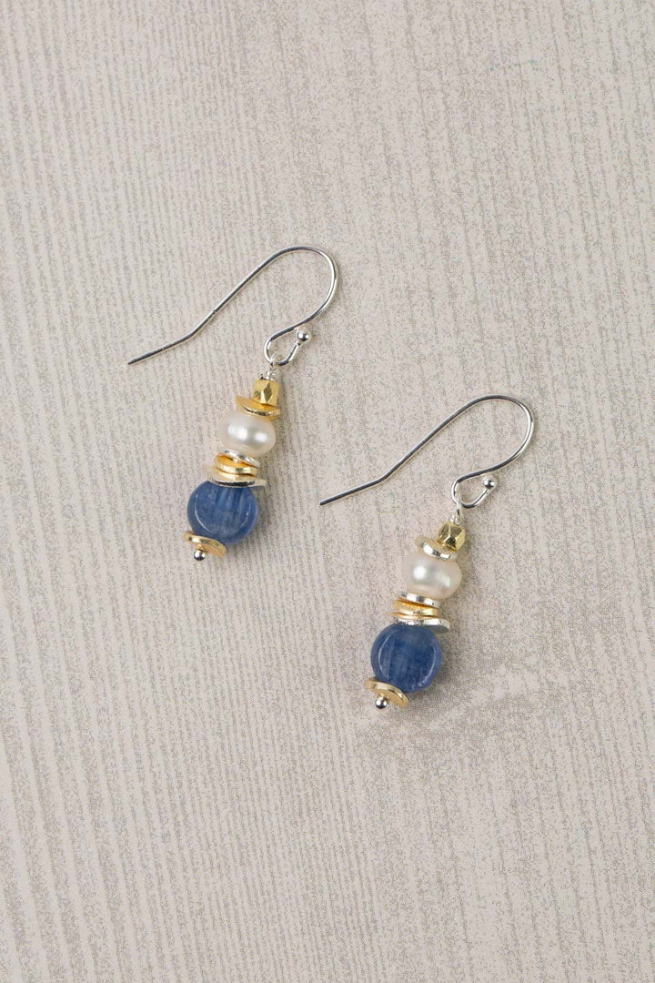 Seaside Pearl Kyanite Focal Earrings