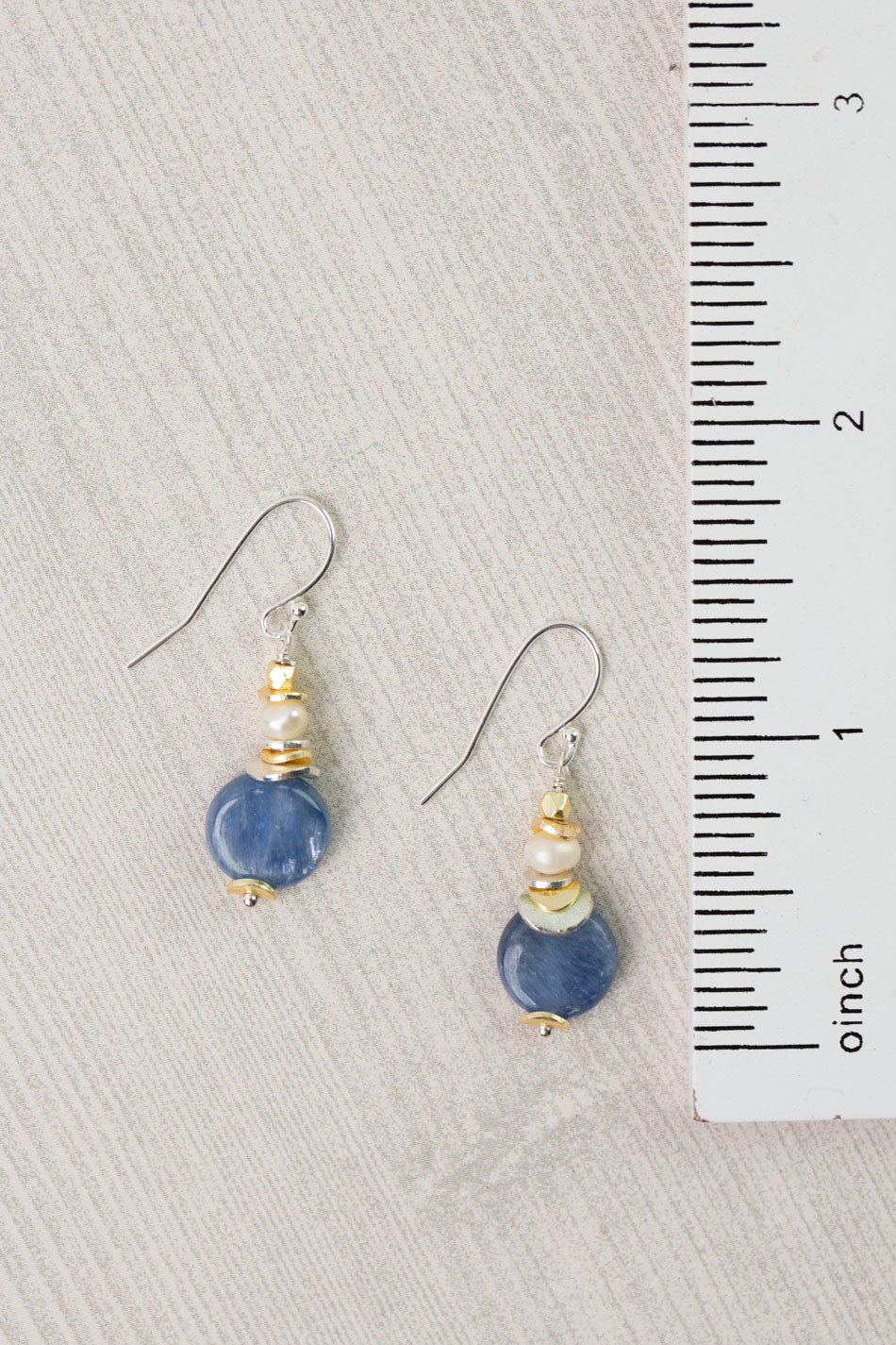 Seaside Pearl Kyanite Focal Earrings