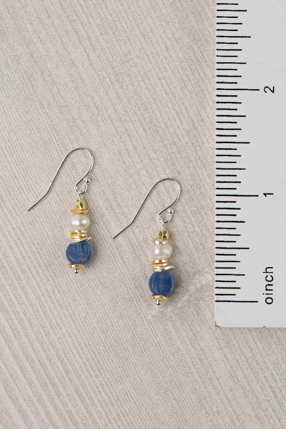 Seaside Pearl Kyanite Focal Earrings