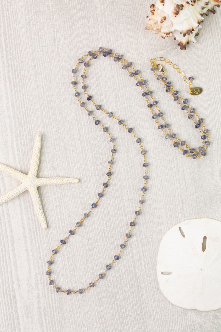 Seaside 33-35" Iolite Gemstone Chain Simple Necklace