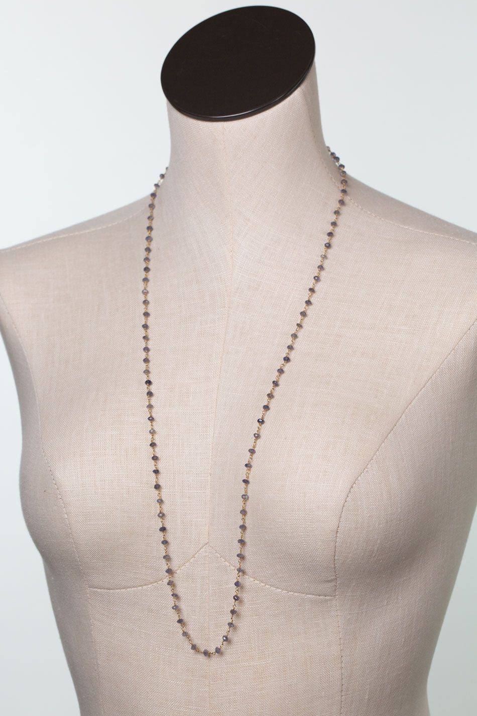 Seaside 33-35" Iolite Gemstone Chain Simple Necklace