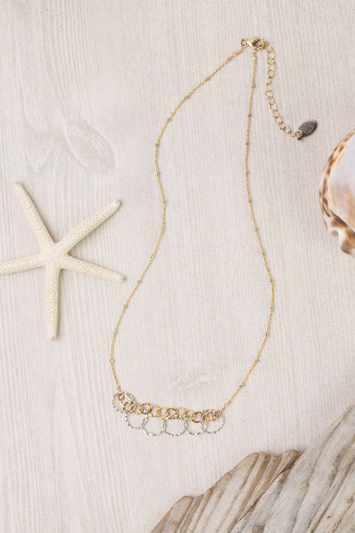 Seaside 16.5-18.5" Hoops Focal Necklace