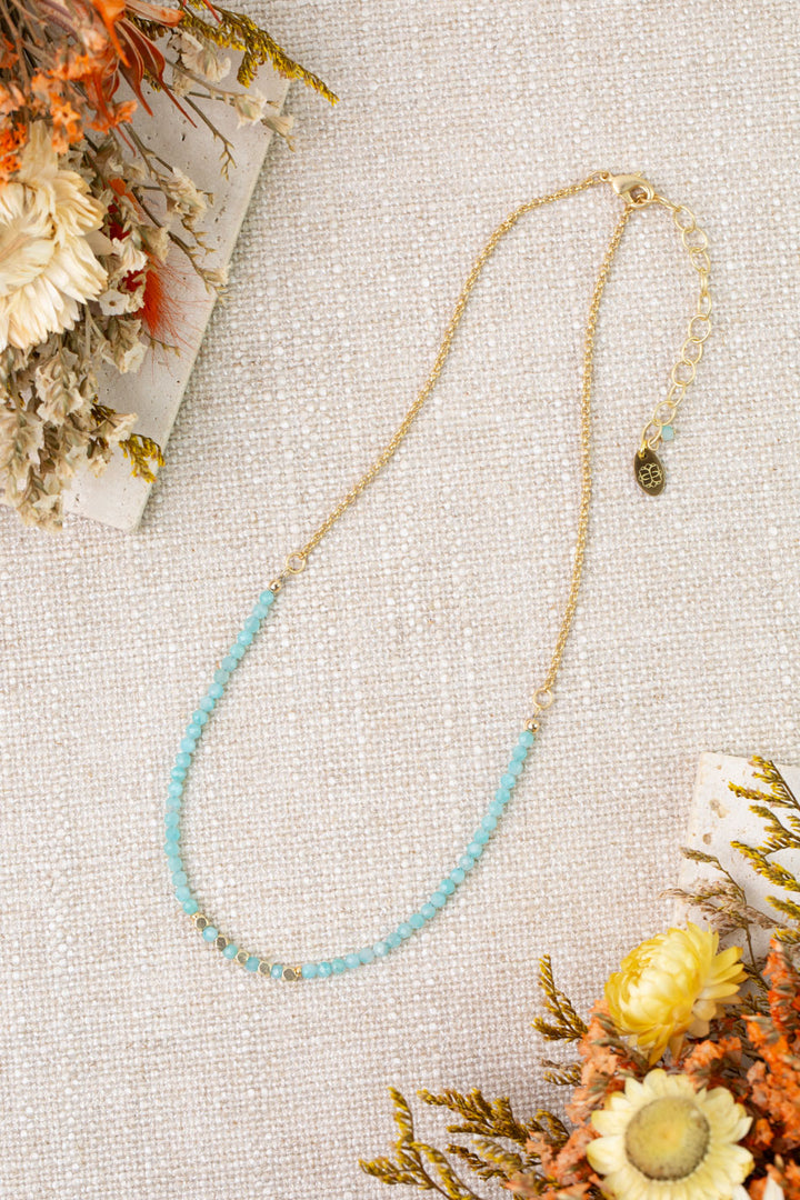 Secret Garden 16.5-18.5" Amazonite Simple Necklace