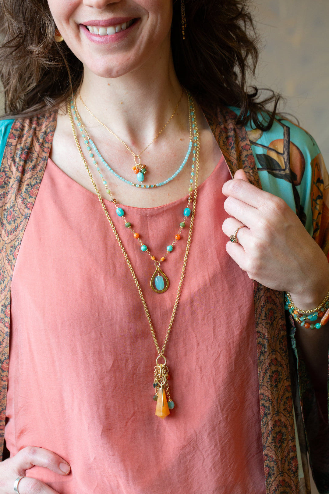 Secret Garden 16.5-18.5" Amazonite Simple Necklace