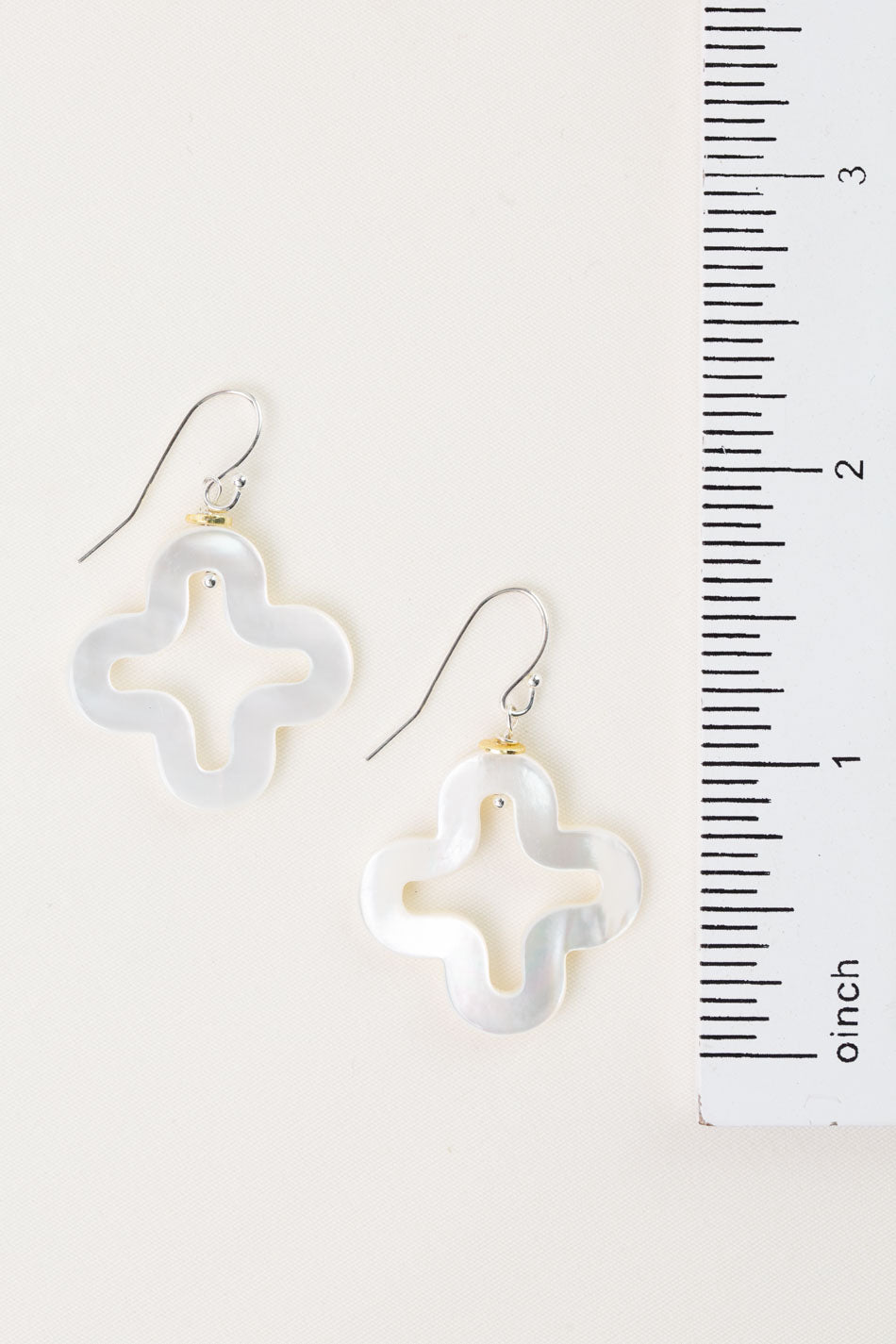 Serenity Mother Of Pearl Cross Statement Earrings