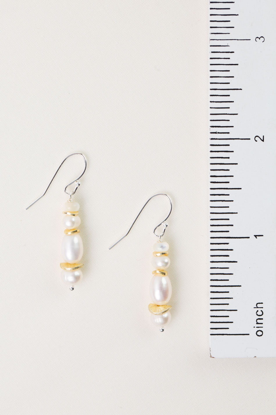 Serenity Mother Of Pearl, Freshwater Pearl Simple Earrings