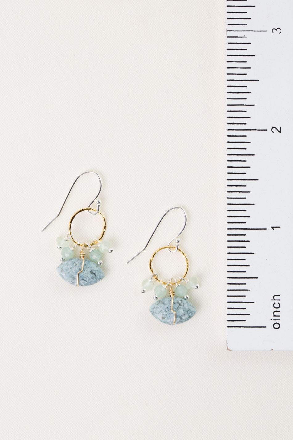 Serenity Aquamarine Cluster Earrings