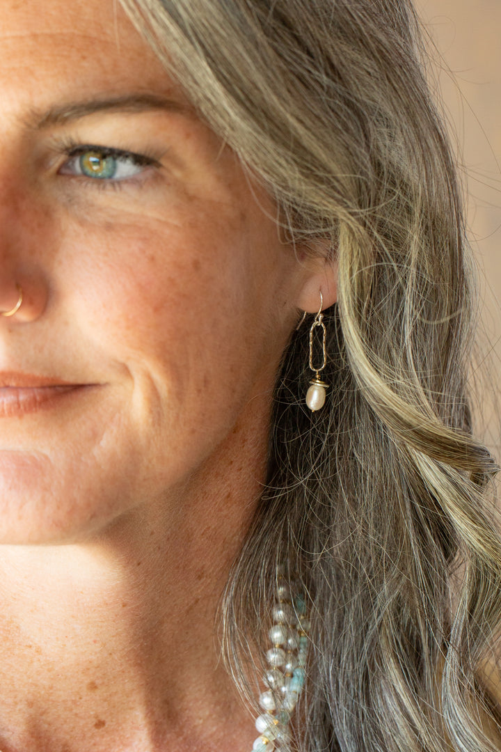 Serenity Freshwater Pearl With Accents Simple Earrings
