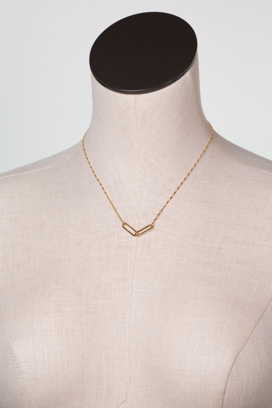 Simplicity 16-18" Gold Two Link Simple Necklace