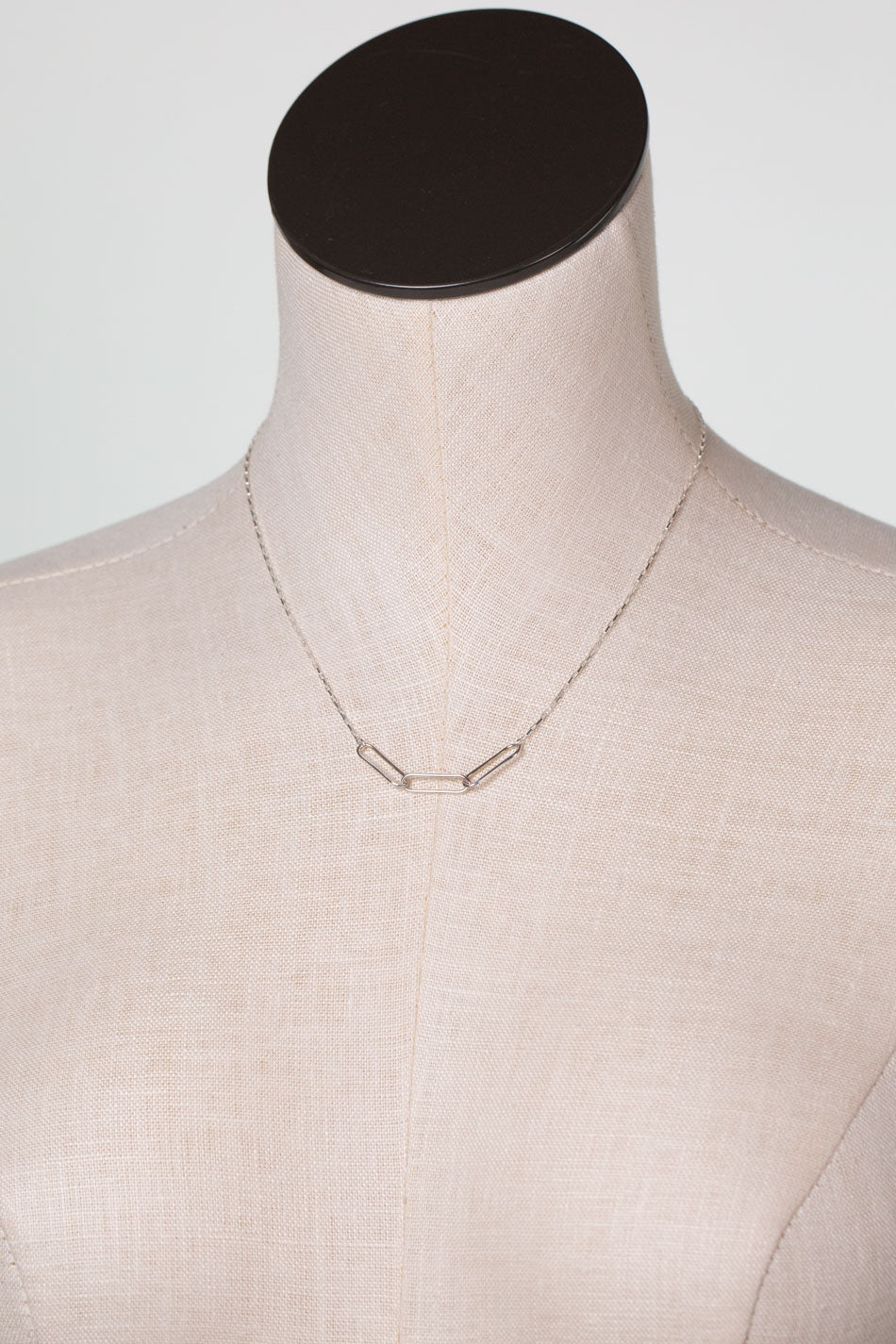 Simplicity 16-18" Silver Three Link Simple Necklace