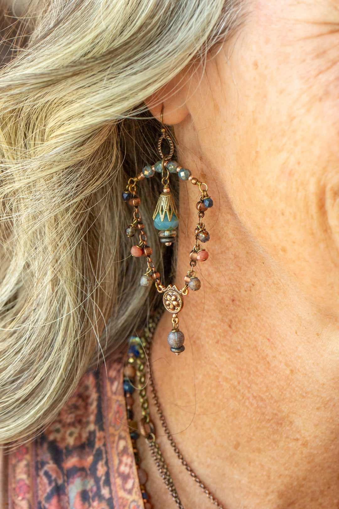 Storyteller Czech Glass Statement Earrings